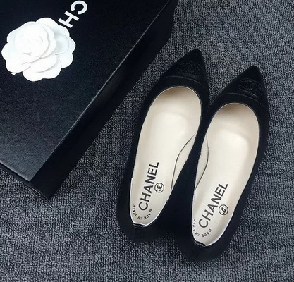 CHANEL Shallow mouth flat shoes Women--136